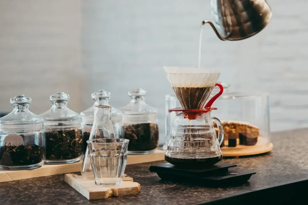 coffee being made in pour over manner